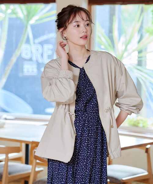 Tiaclasse ブルゾン アウター メモリーノーカラードロストブルゾン