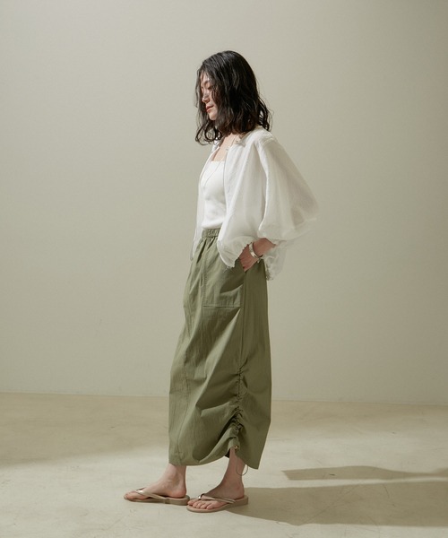 SALON adam et rope&#39; - SALON adam et rope&#39; フォルムスリーブシアーブルゾン セール】【WEB限定】フォルムスリーブシアーブルゾン/24SS