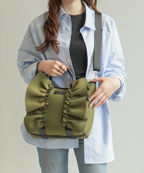 Jewelna Rose（ジュエルナローズ） ハンドバッグ フリルトートバッグ