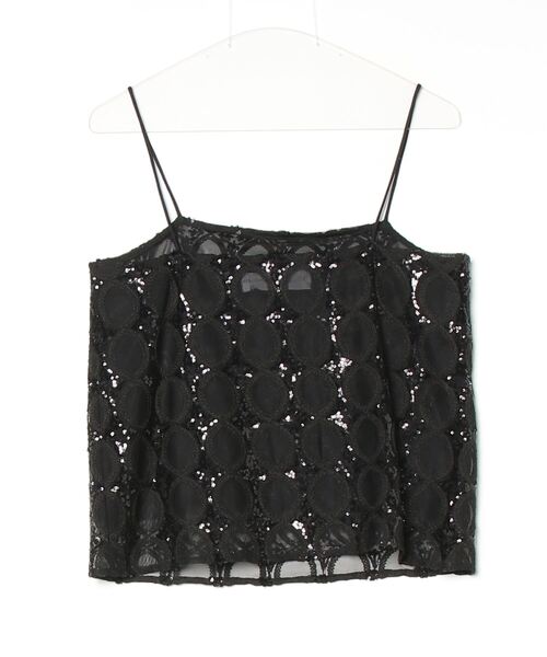 sara mallika（サラ マリカ） キャミソール TULLE SEQUINS CAMI TOP