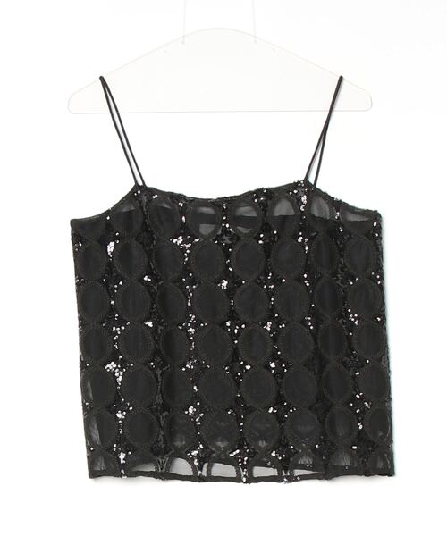 Sara mallika ブラック刺繍キャミソール　未使用 Sara mallika ブラック刺繍キャミソール 未使用 Sara mallika ブラック