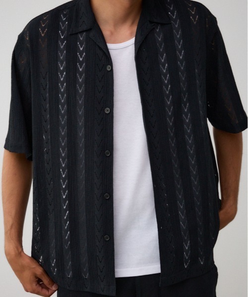 AZUL BY MOUSSY シャツ シアー開襟シャツ メンズ : ZOZOTOWN Yahoo!店 