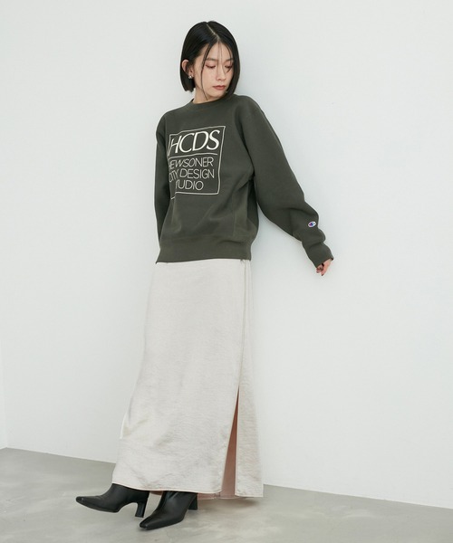 ADAM ET ROPE / サテンスリットマーメイドスカート ADAM ET ROPE' スカート サテンスリットマーメイドスカート