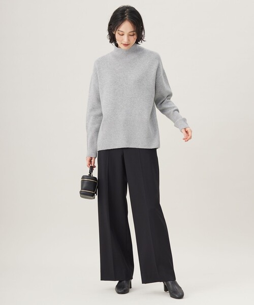 パンツ TRギャバ裏起毛ワイド パンツ レディース_6
