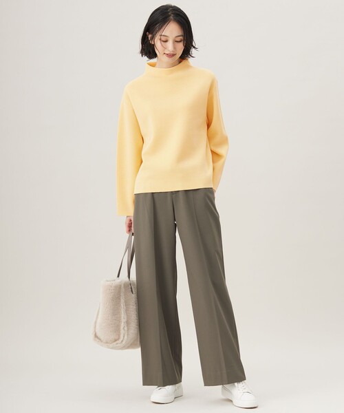 パンツ TRギャバ裏起毛ワイド パンツ レディース_13