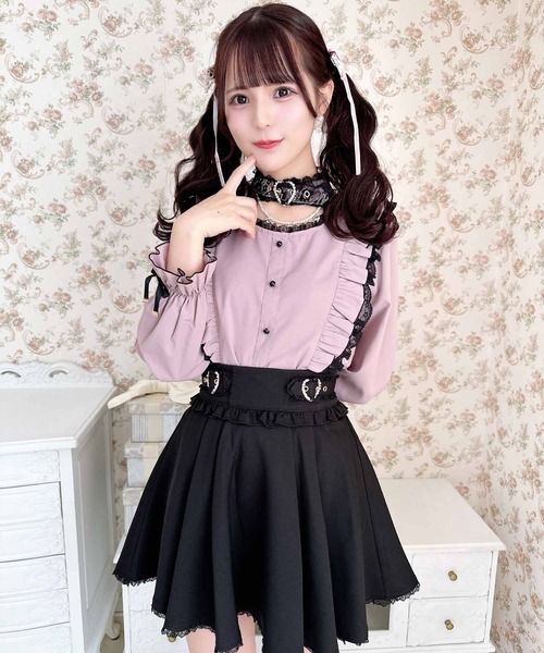 【コーデ売り】ROJITA ブラウス＆バッスルスカート ROJITA スカート ジップデザインサイドバックルスカート