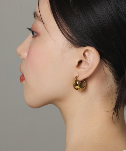 ciite' ピアス 「 金属アレルギー対応 」 ぷっくりフープピアス