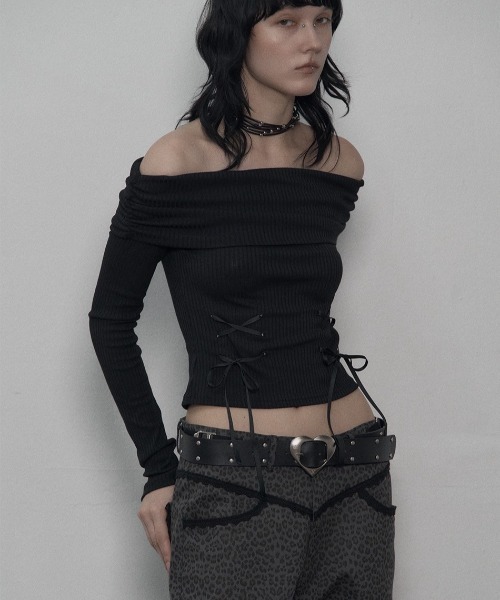 tシャツ 「SETUP‐EXE」CORSET OFF-SHOULDER TOP レディース SETUPEXE tシャツ 「SETUP‐EXE」CORSET OFF-SHOULDER TOP