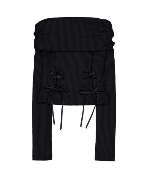 tシャツ 「SETUP‐EXE」CORSET OFF-SHOULDER TOP レディース Never mind the XU / Chikashitsu+｜【SETUP-EXE】CORSET OFF