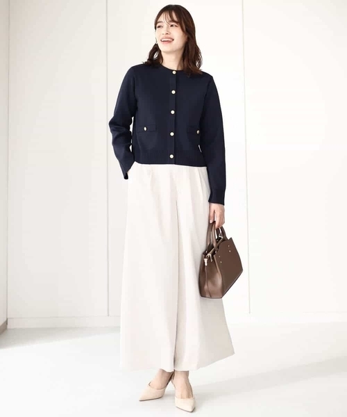 OFUON（オフオン） カーディガン ジャケットライクニットカーディガン