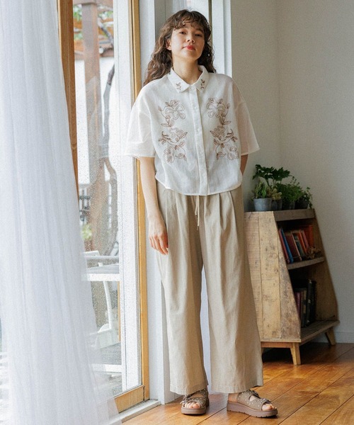 nico7出品になります。 niko and… Shirt】ホワイト 七分袖 シャツワンピース 羽織 L