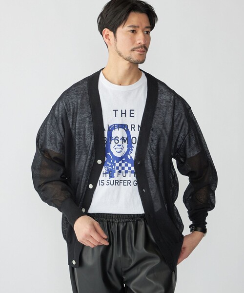 SHIPS（シップス） カーディガン BENCH MARKING SHIRT: シアー ニット