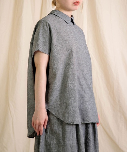 【★20%OFF】SALE セール prit プリット 服 綿麻 平織 スリーブレス 衿付 プルオーバー P82537 レディース ブランド トップス シャツ ブラウス 半袖 春 夏 prit ブラウス シャツ 「prit」 綿麻平織 スリーブレス衿付プル