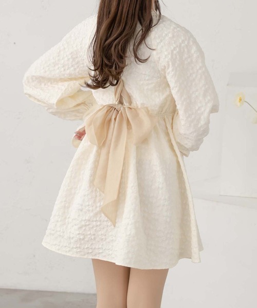 Ambre Neige ワンピース jacquard lace up dress / ジャガード