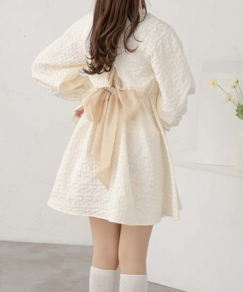 Ambre Neige ワンピース jacquard lace up dress / ジャガード