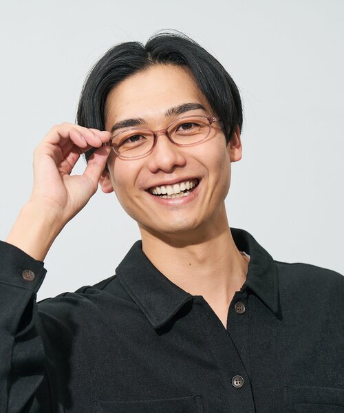 ブラックオーバルメガネ(度あり) Zoff（ゾフ） 伊達メガネ メガネ 眼鏡 オーバル型 メガネ｜大人可愛い