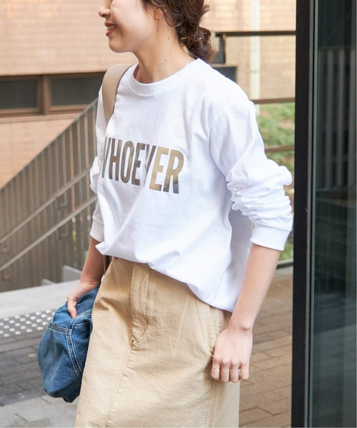 スピックアンドスパン　箔ロゴプリントロンT Spick＆Span tシャツ 「追加」箔ロゴプリントロンT レディース