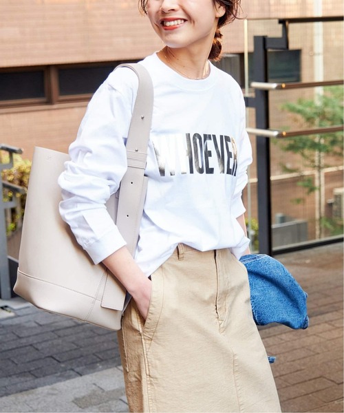 スピックアンドスパン　箔ロゴプリントロンT Spick＆Span tシャツ 「追加」箔ロゴプリントロンT レディース