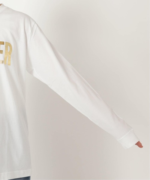 スピックアンドスパン　箔ロゴプリントロンT Spick＆Span tシャツ 「追加」箔ロゴプリントロンT レディース