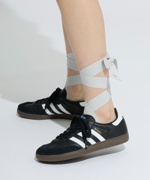 adidas★バレエ ソックス★ロゴ入りロングリボンがかわいい！ adidas☆バレエ ソックス☆ロゴ入りロングリボンがかわいい
