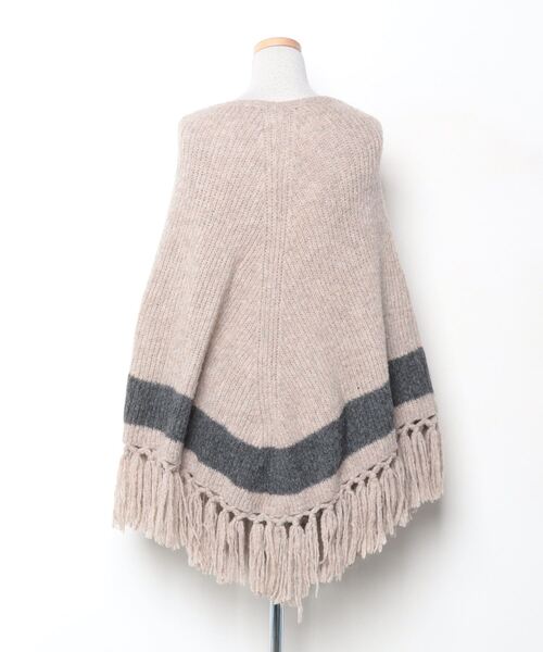 「IENA LA BOUCLE」 ニットポンチョ FREE ベージュ レディース_画像2