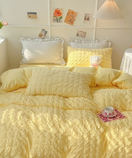 ベッド 寝具 「シングルタイプ」ぽこぽこベッドカバー4点セット 布団