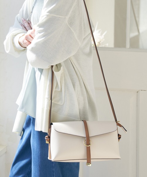 ikka（イッカ） ショルダーバッグ バッグ PU横長ミニショルダーバッグ