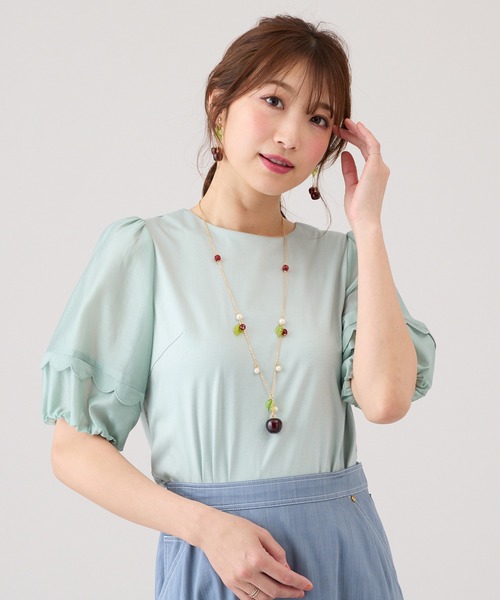 tシャツ ボリューム袖カットソーA レディース