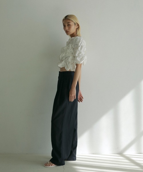 anuke Typewriter Shirring Tops