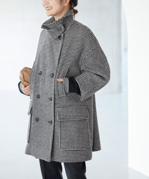 「SLOBE IENA」 ピーコート 36 ネイビー レディース_画像5