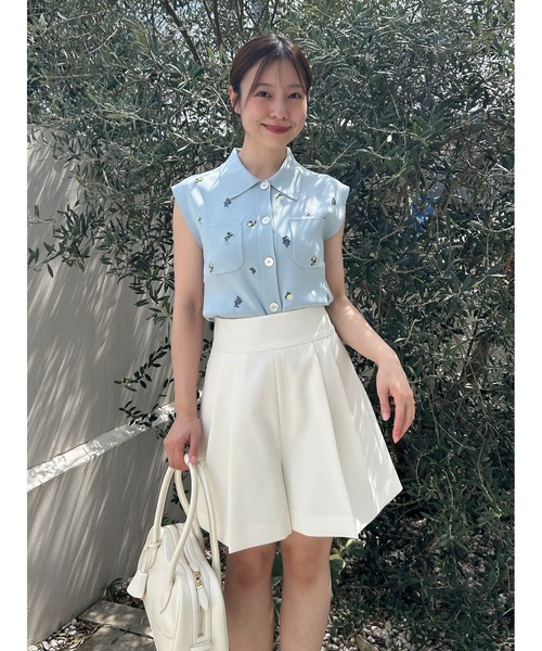 フレイアイディー　パンツ ツータックキュロットパンツ／ウォッシャブル レディース FRAY I.D パンツ ツータックキュロットパンツ／ウォッシャブル
