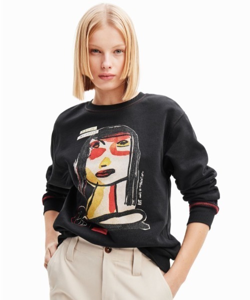 「Desigual」 スウェットカットソー S ブラック レディース