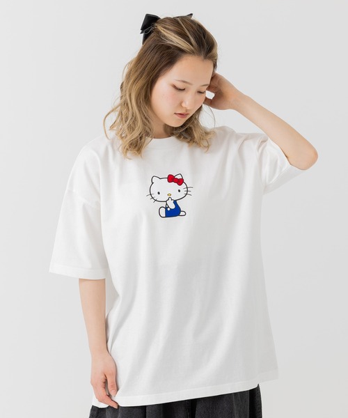 OPEN YY Hello Kitty 半袖 レディース S OPEN YY HELLO KITTY T-SHIRT Tシャツ 半袖 黒 レディース