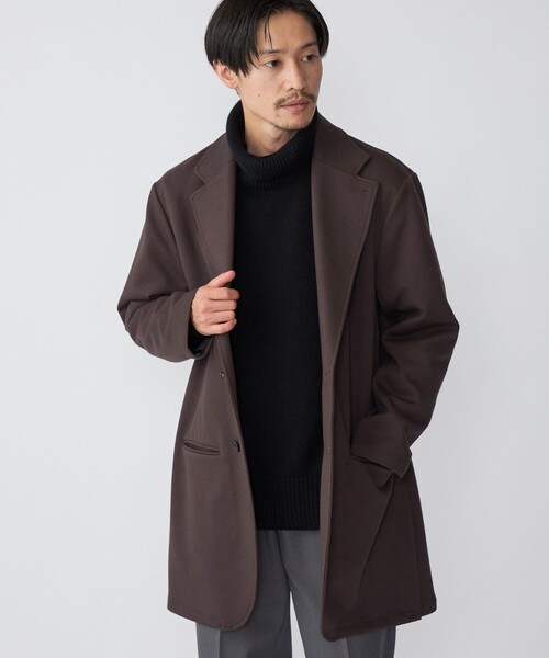 SHIPS（シップス） チェスターコート MEDIUM ブラウン メンズ