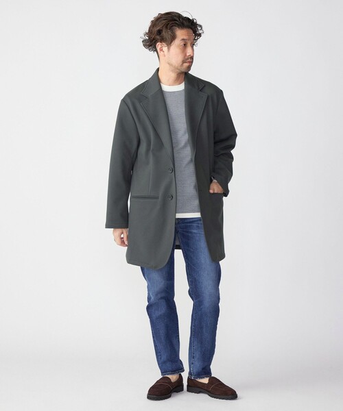 SHIPS（シップス） チェスターコート MEDIUM ブラウン メンズ