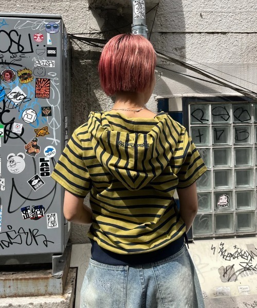 HTH パーカー Assort Short sleeve zip hoodie レディース : ZOZOTOWN