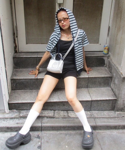 HTHフルジップパーカー　短丈 HTH パーカー short sleeve zip hoodie レディース : ZOZOTOWN Yahoo