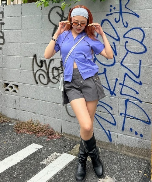 HTH パーカー Assort Short sleeve zip hoodie レディース : ZOZOTOWN