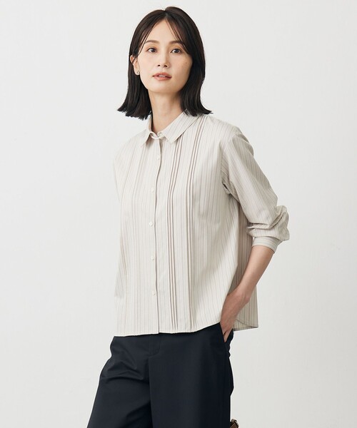 ジェイプレス　新品未使用ジャージストライプブラウスT15サイズ J.PRESS（J.プレス） tシャツ ストライプジャージー シャツライク