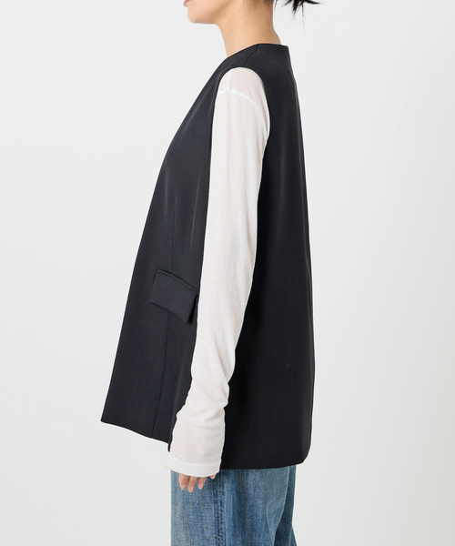 Spick＆Span ベスト ジレ TWカルゼVネックベスト レディース