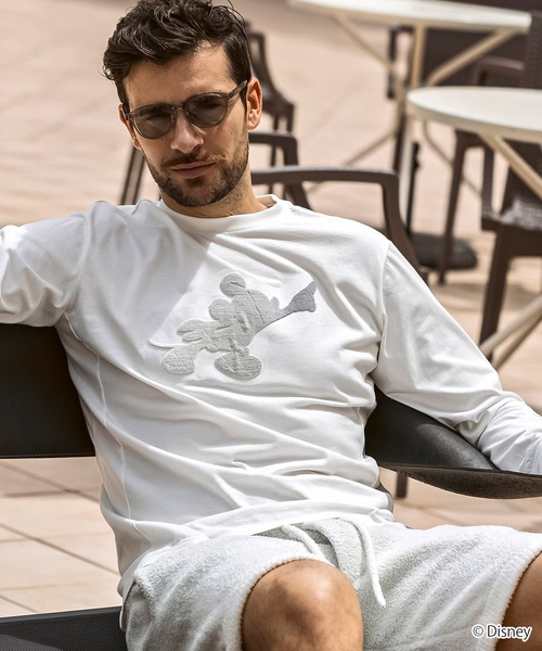 ★イケオジ★【1PIU1UGUALE3 RELAX】ミッキー 半袖Tシャツ 1PIU1UGUALE3 RELAX tシャツ RELAX(ウノピゥウノウグァーレトレ