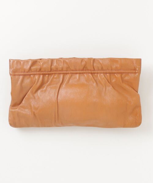 BOTTEGA VENETA BV スナップ ウッド レザー クラッチバッグ BOTTEGA VENETA 「BOTTEGA VENETA」 クラッチバッグ - オレンジ