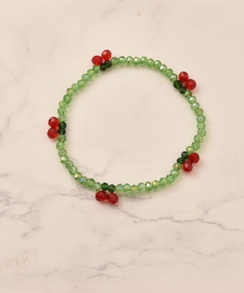 Mayree ブレスレット 「urge select」キラキラ チェリー ビーズ