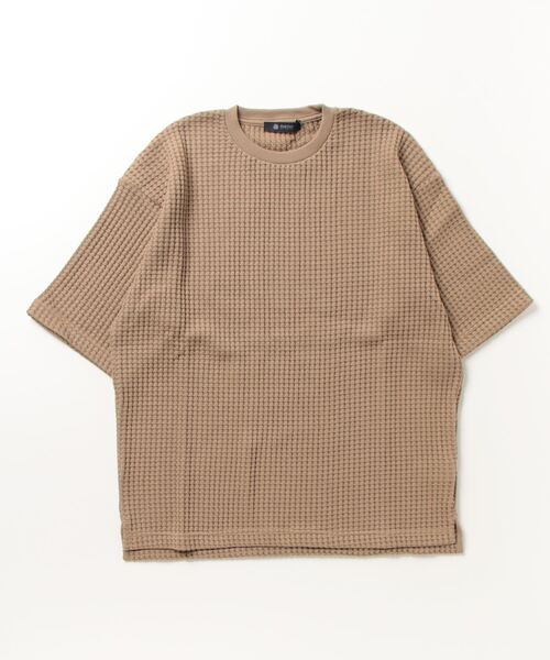 「NANO universe」 半袖Tシャツ M モカ メンズ