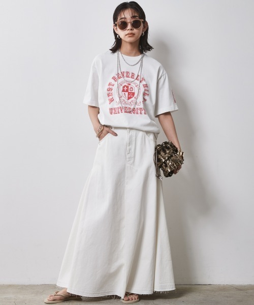 [CHIC STYLE] короткий рукав футболка L бежевый женский 