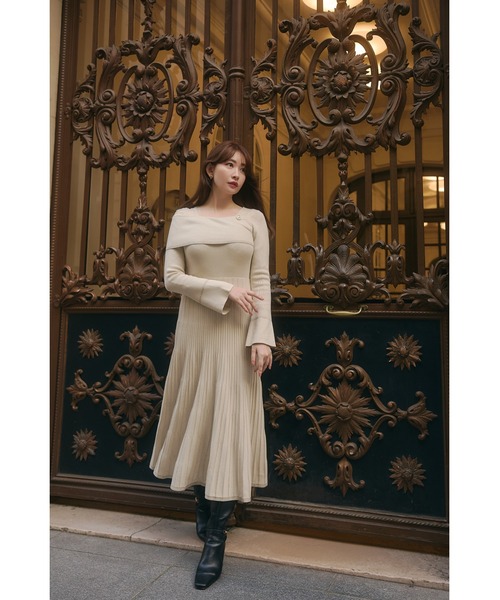 her lip to ワンピース Her lip to ワンピース Lace Trimmed Jacquard Dress : ZOZOTOWN