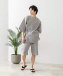 浴衣 しじら織り 甚平 メンズ レディースの詳細画像2