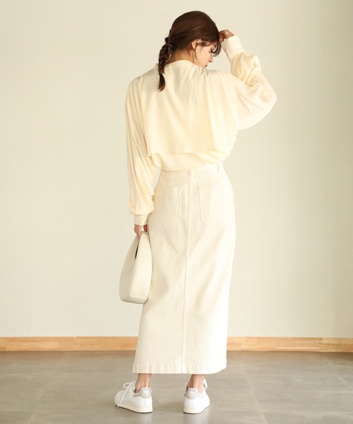 「aity」 長袖ブラウス M チャコールグレー レディース