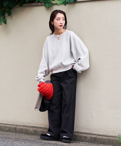 「FREAK'S STORE」 デニムパンツ MEDIUM グレー レディース_画像2