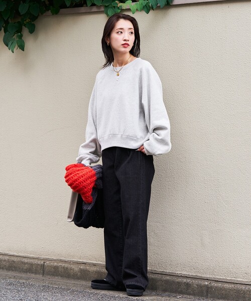 「FREAK'S STORE」 デニムパンツ MEDIUM グレー レディース_画像3